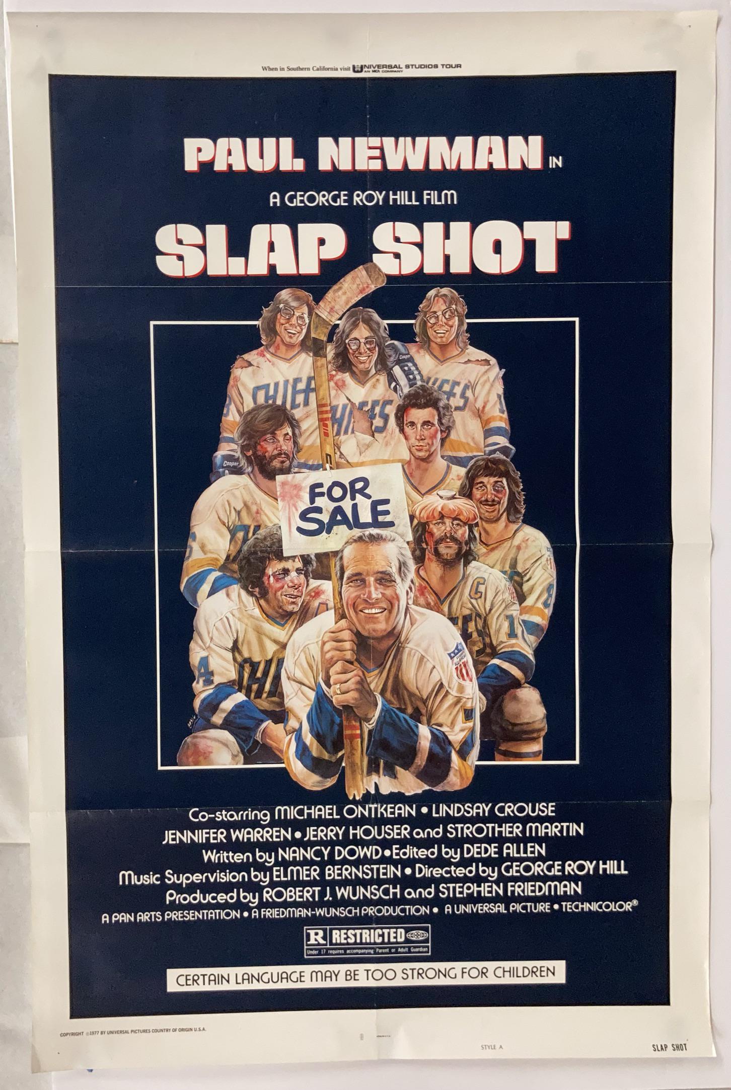 Original Movie Poster Art Paul Newman in Slap Shot (1 of 5)