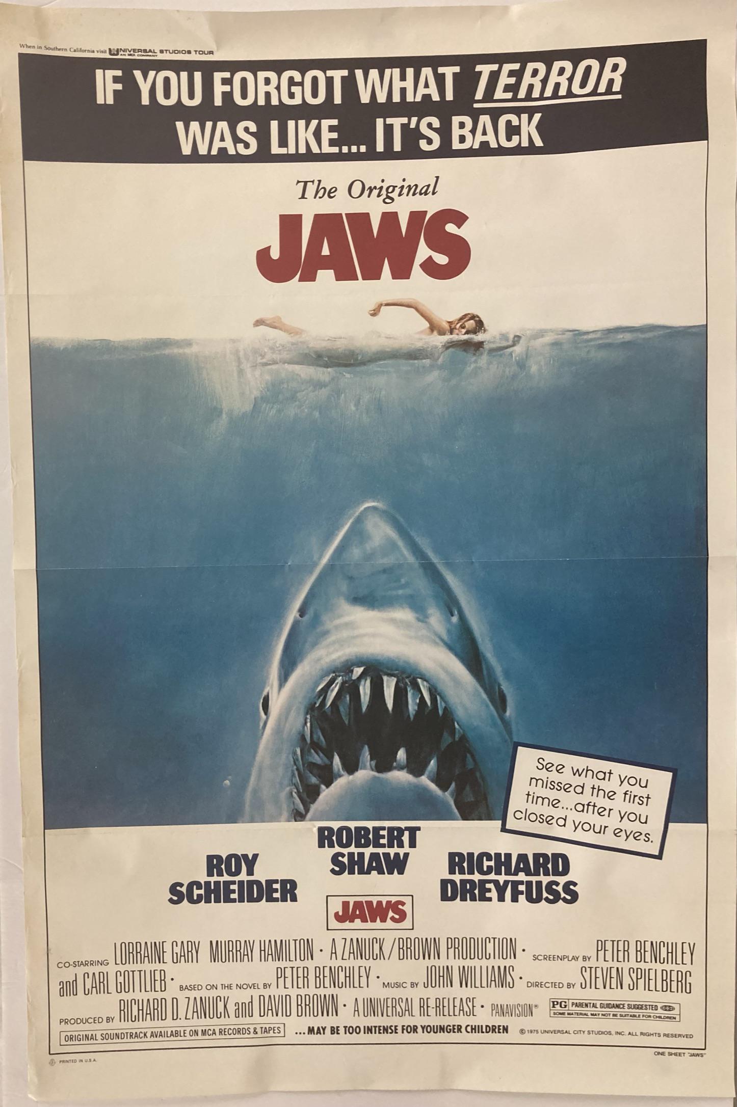 The Original 1975 JAWS movie Poster (1 of 8)