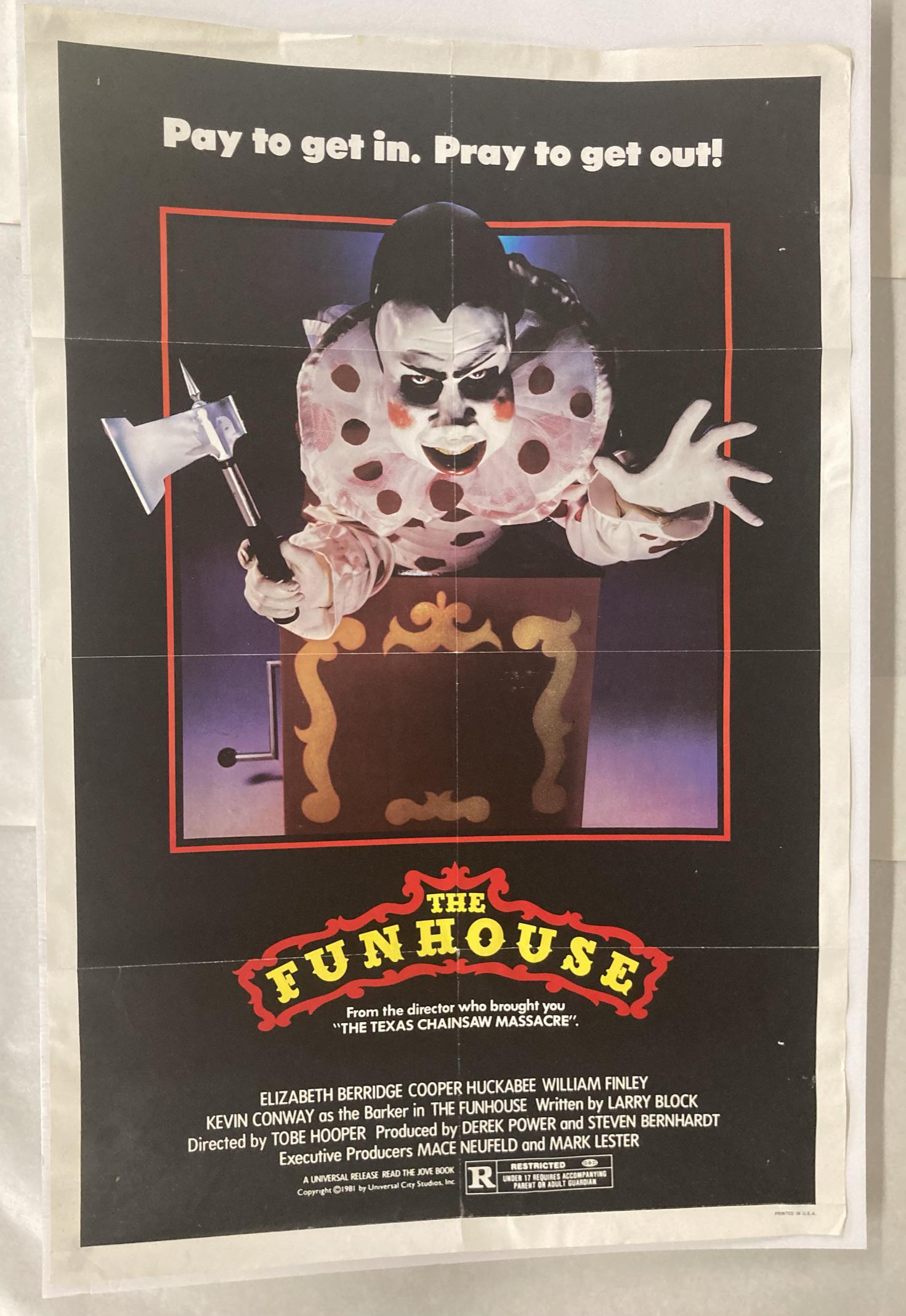 Original Movie Poster The Fun House: Original Movie Poster The Fun House