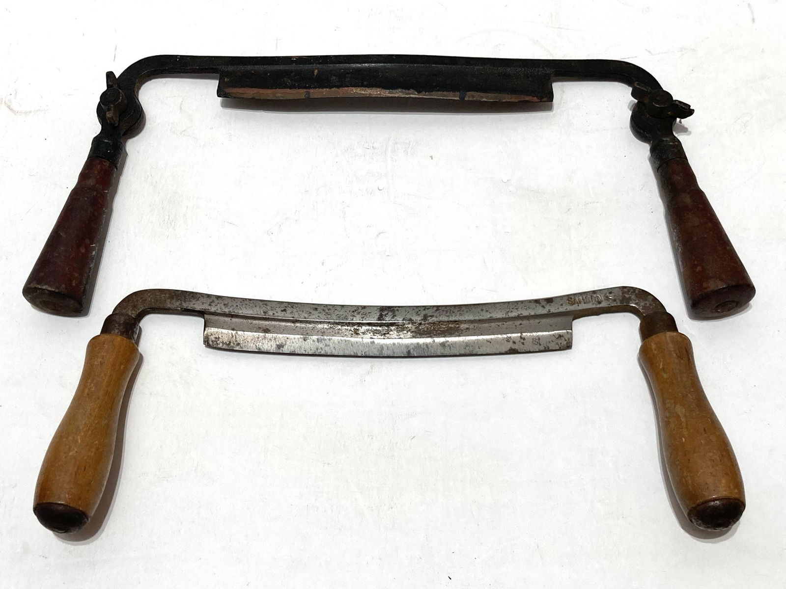 Two Draw Knives Samson and curved with folding handles (1 of 5)