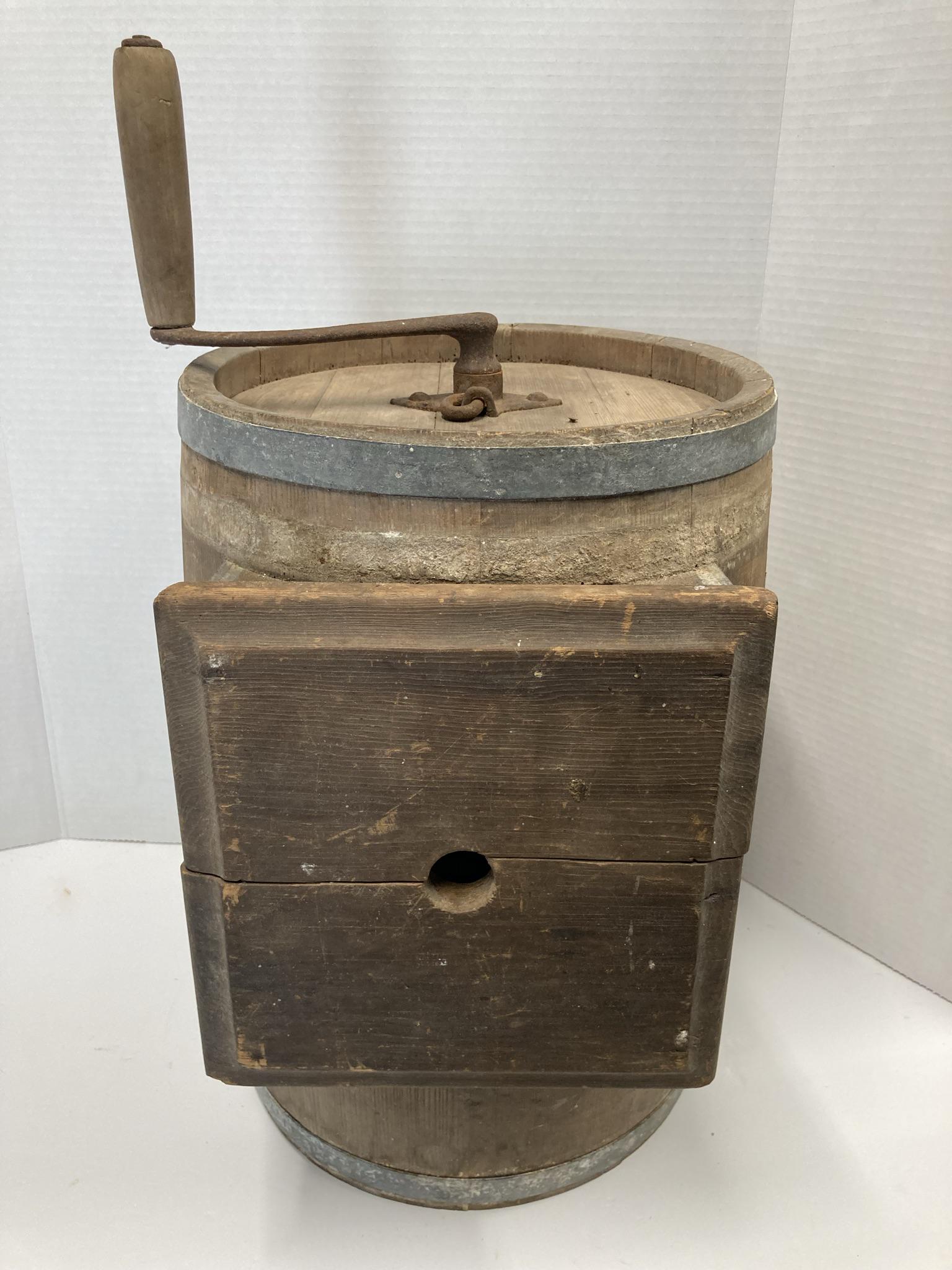 Three Gallon Spains Improved Antique Hand Paddle Butter Churn (1 of 11)