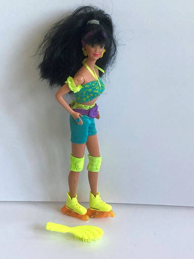 Vintage Kira Rollerblade Barbie With Skates That Flicker And Flash