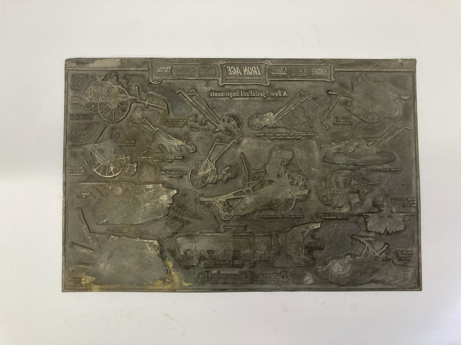 Iron Age printing plate for farm equipment (1 of 4)