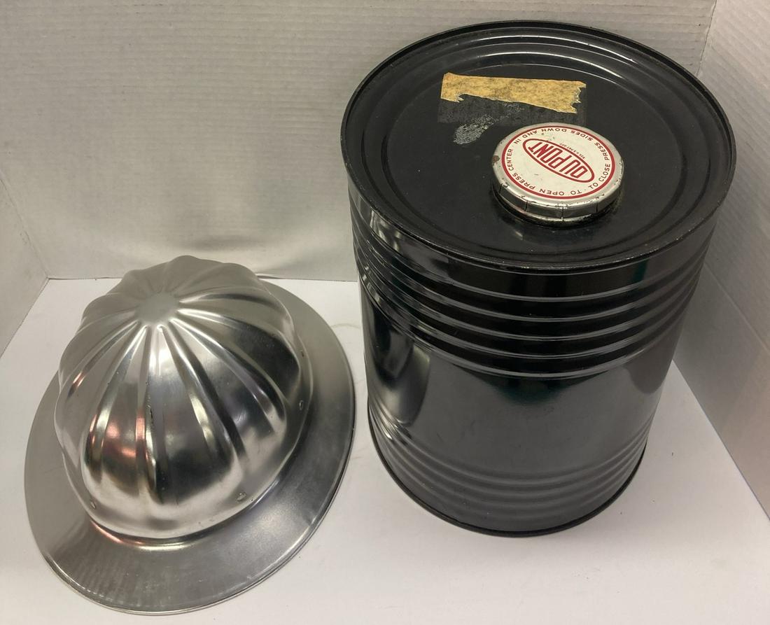 Dupont Powder can and Superlite metal hard hat (1 of 7)