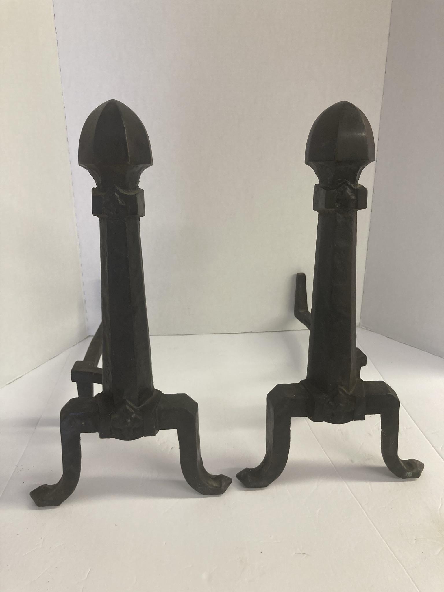 Fireplace Andirons: Fireplace Andirons 17.5x18x19