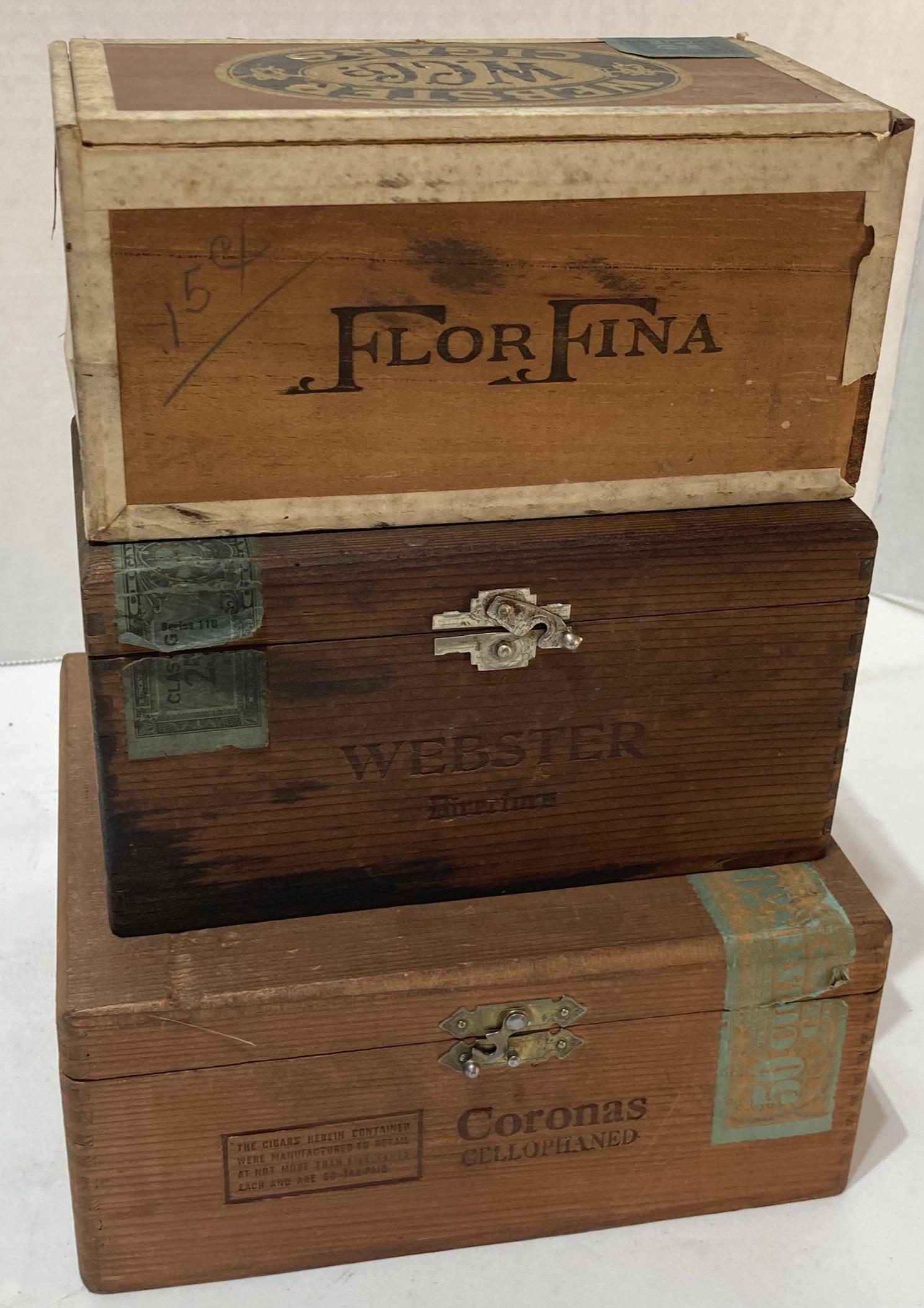 Three Cigar Advertising Boxes (1 of 10)