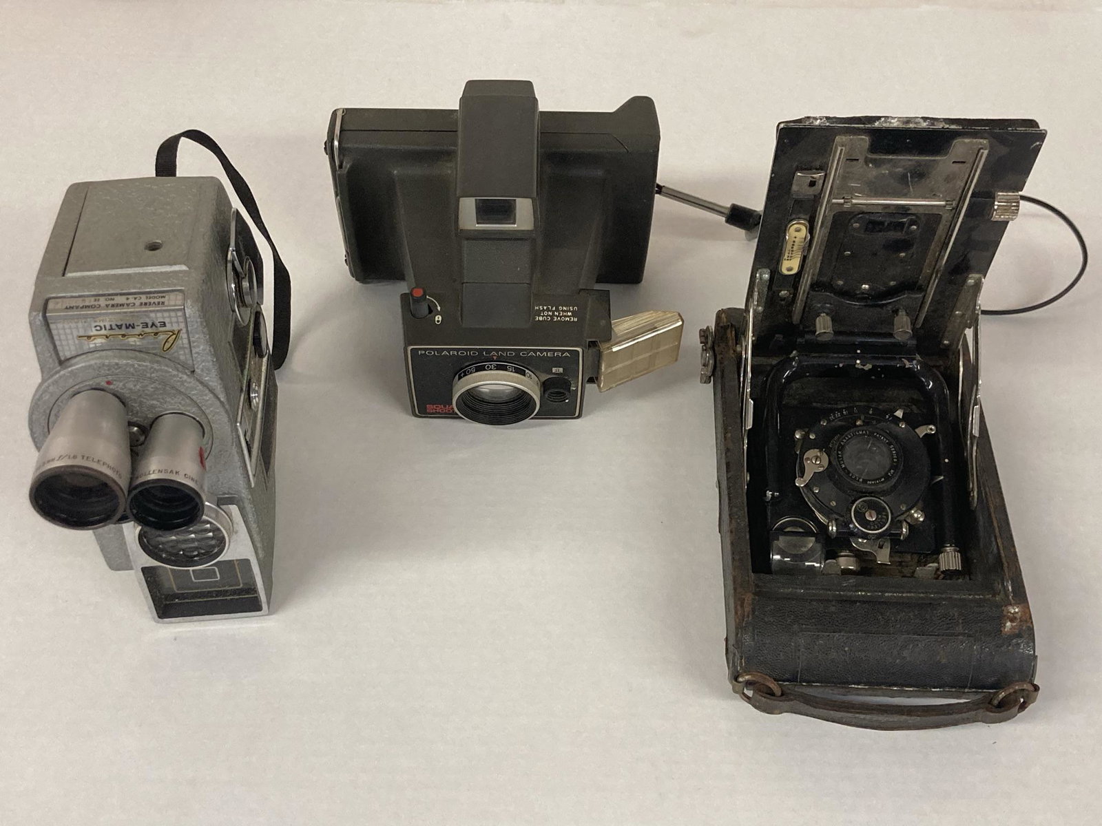Lot of Vintage Cameras; Polaroid Land Camera, Revere Eye-matic Magazine Eight, Beck Mutar Anastigmat (1 of 13)
