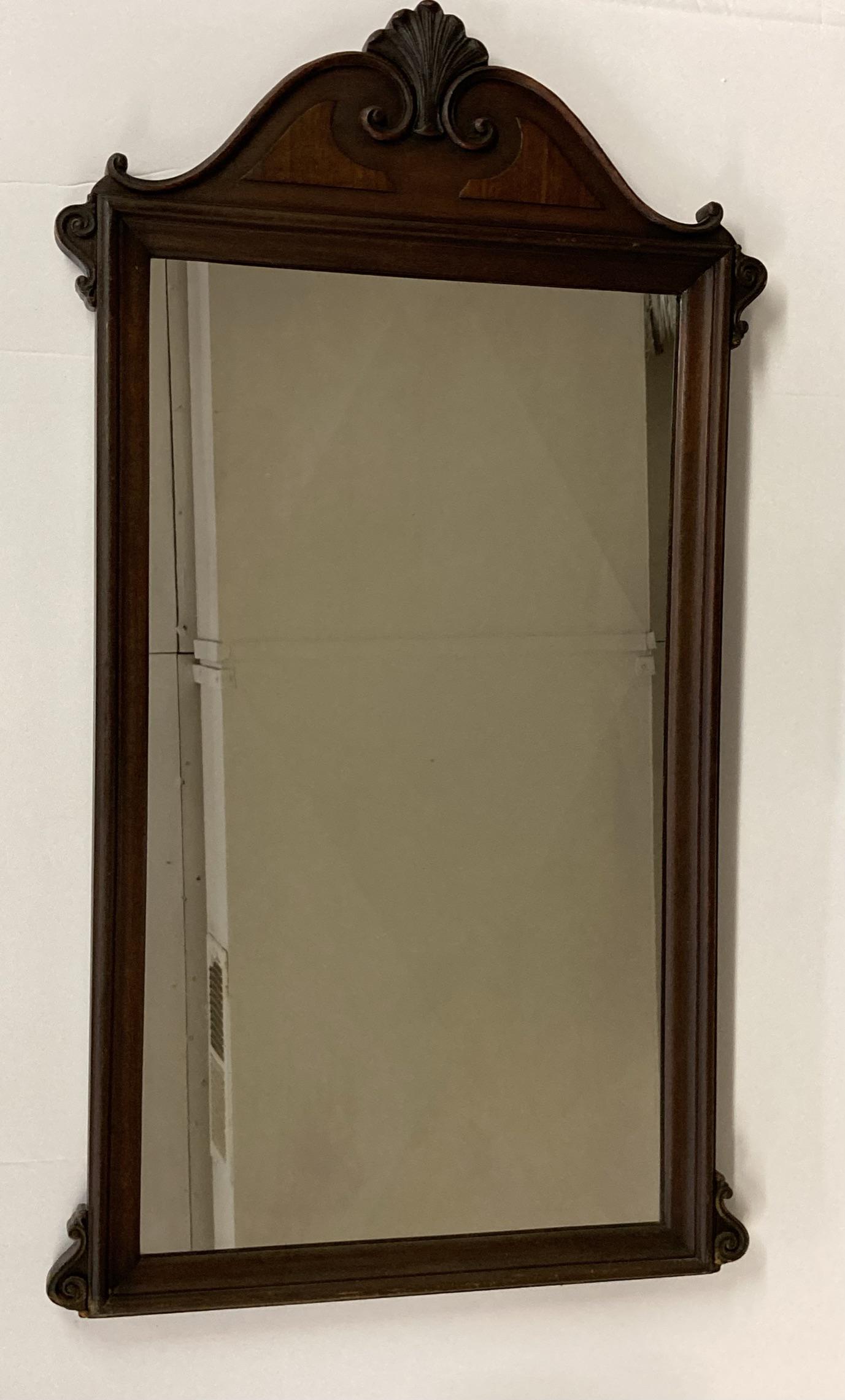 Antique Carved Wooden Framed Mirror: Antique Carved Wooden Framed Mirror