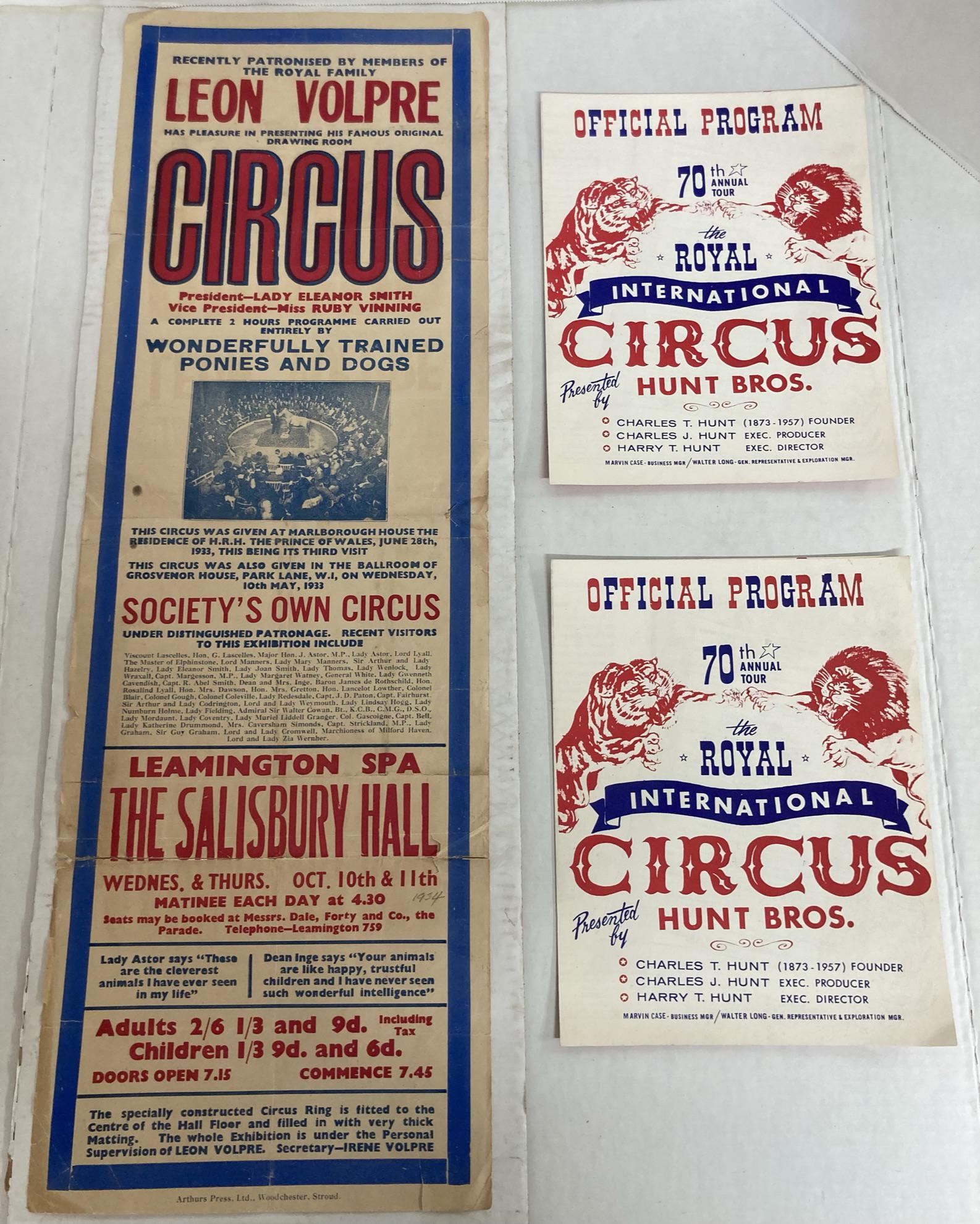 Antique Circus Poster Advertisement circa 1930s (1 of 11)