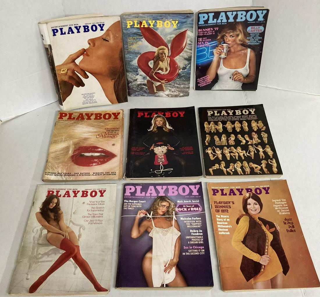 Lot of Vintage Playboy Magazines including Marilyn Monroe (1 of 11)