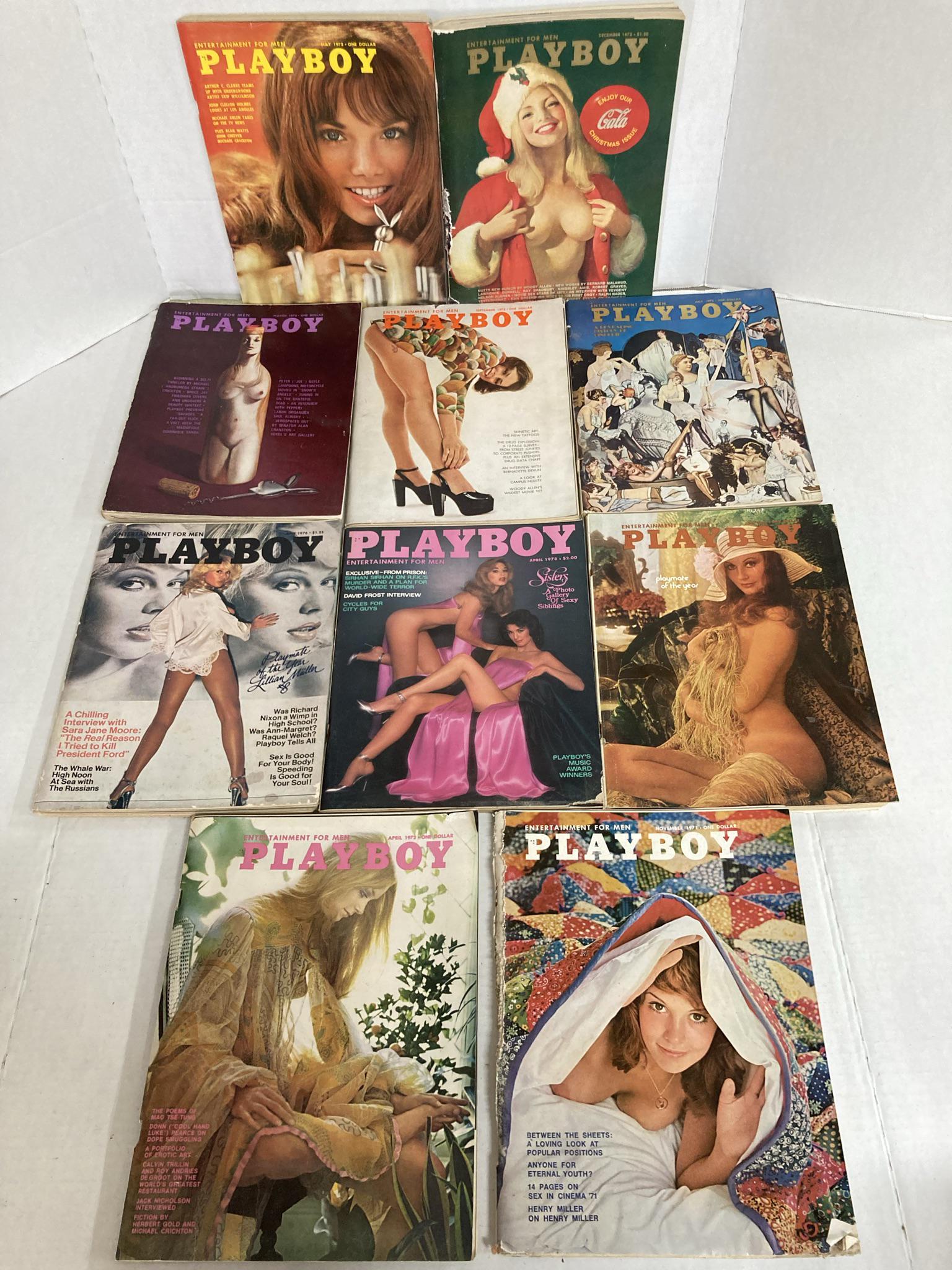 Lot of Vintage Playboy Magazines including Enjoy our Coca-Cola Christmas Issue and the Revealing: Lot of Vintage Playboy Magazines including Enjoy our Coca-Cola Christmas Issue and the Revealing History of Lingerie