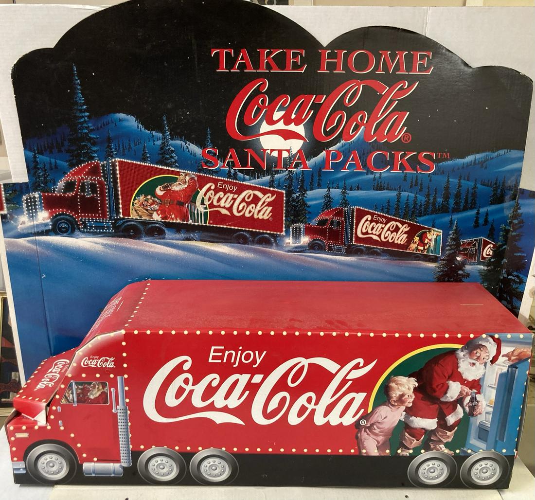 Vintage Carboard Coca- Cola Advertising Sant Claus Christmas Display (1 of 18)