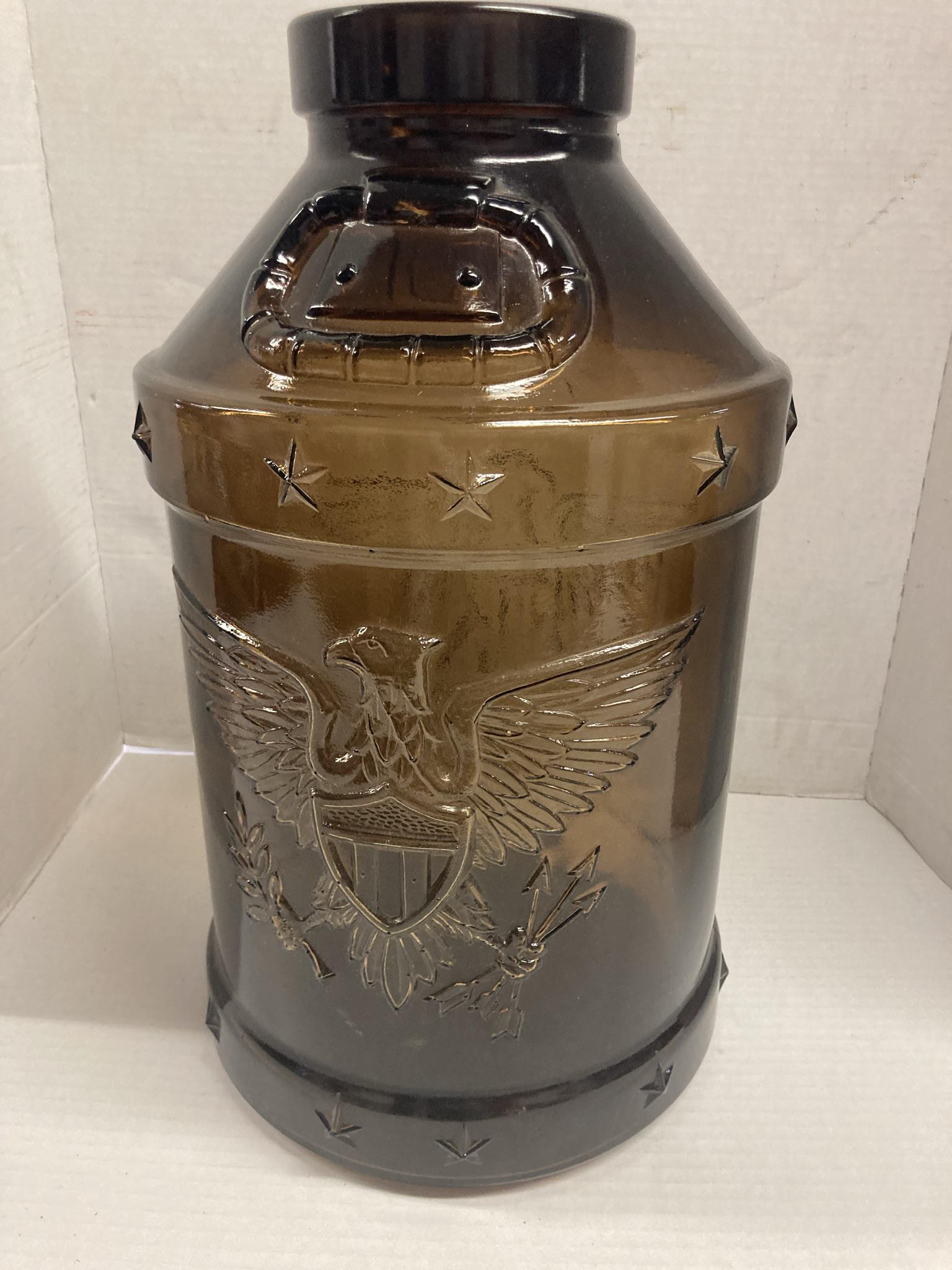 Vintage 1776 Bicentennial Eagle Liberty 5 Gallon Libby Glass Amber Jug (1 of 7)