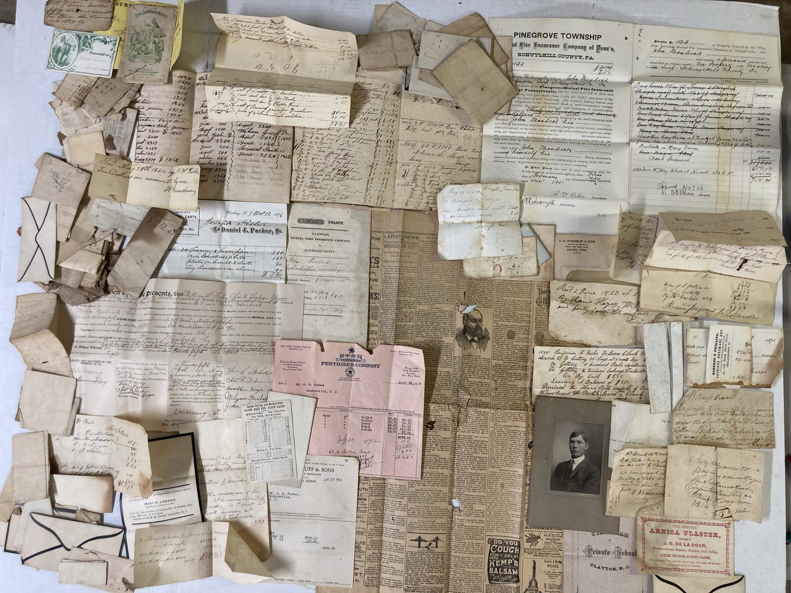 Antique Pay Ledger 1848 and other Ephemera: Antique Pay Ledger 1848 and other Ephemera