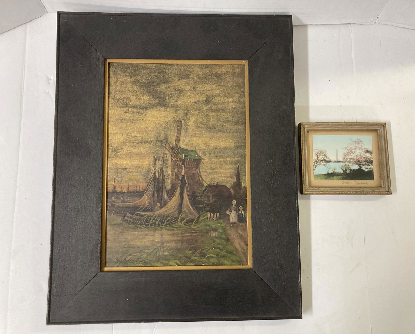 Vintage Signed and Framed Artwork including Wallace Nutting (1 of 6)