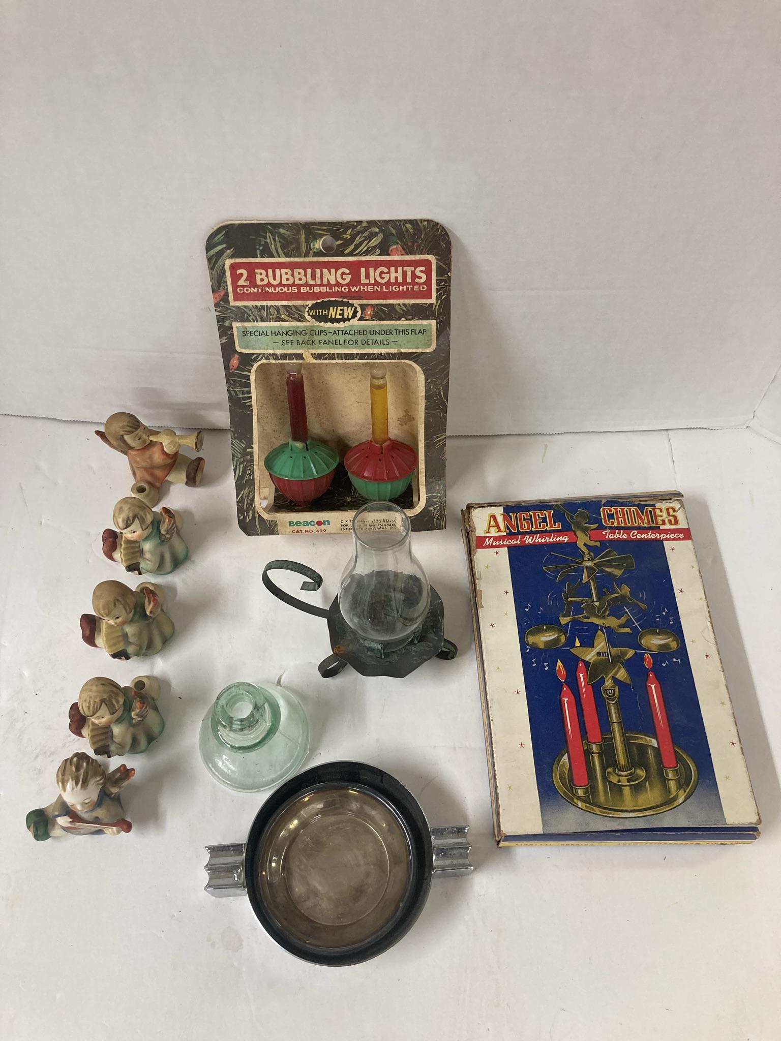 Lot of Vintage Goebel Hummel Figurines, Handle Holders, and Bubbling Lights (1 of 11)