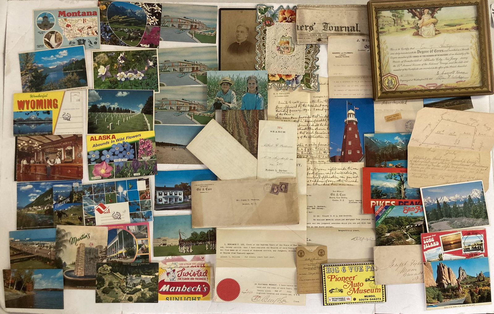 Lot of ephemera including Postcards and Letters: Lot of ephemera including Postcards and Letters