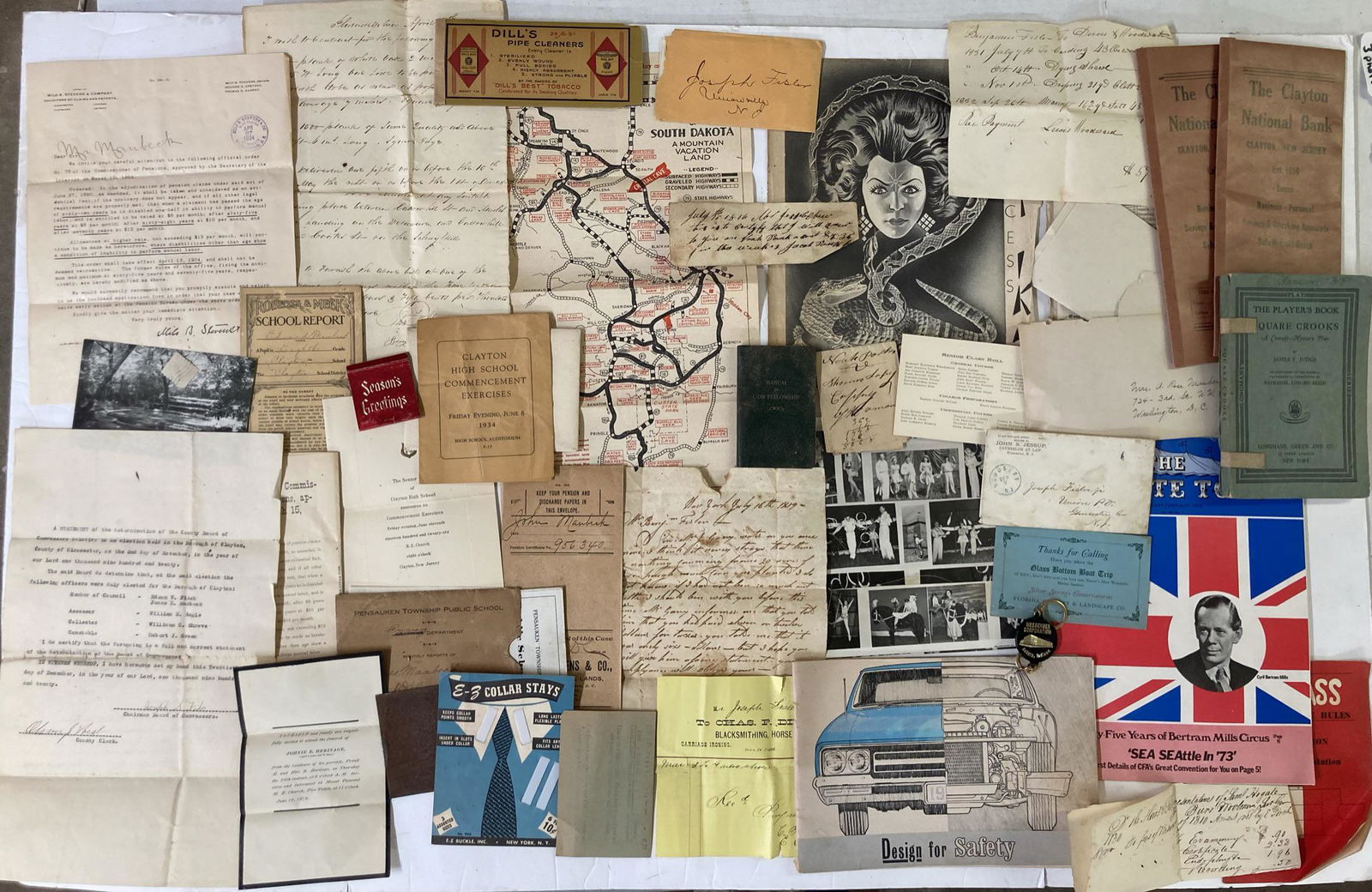 Lot of ephemera including Letters, Advertising, and Documents (1 of 5)