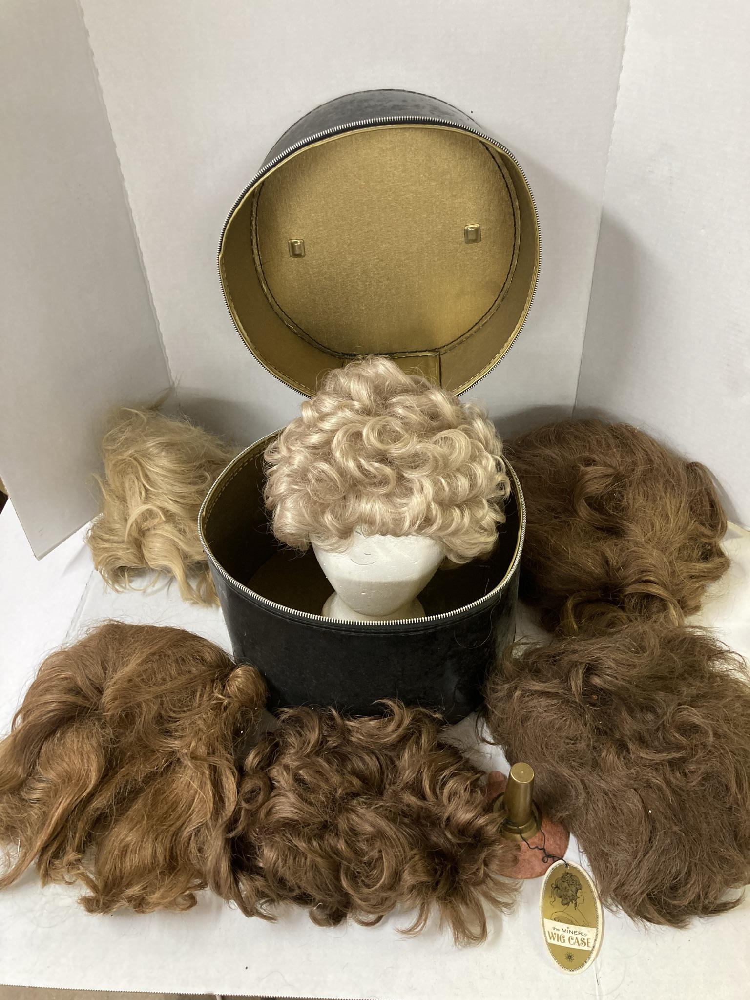 The Miner Wig Case with Contents AS IS: The Miner Wig Case with Contents