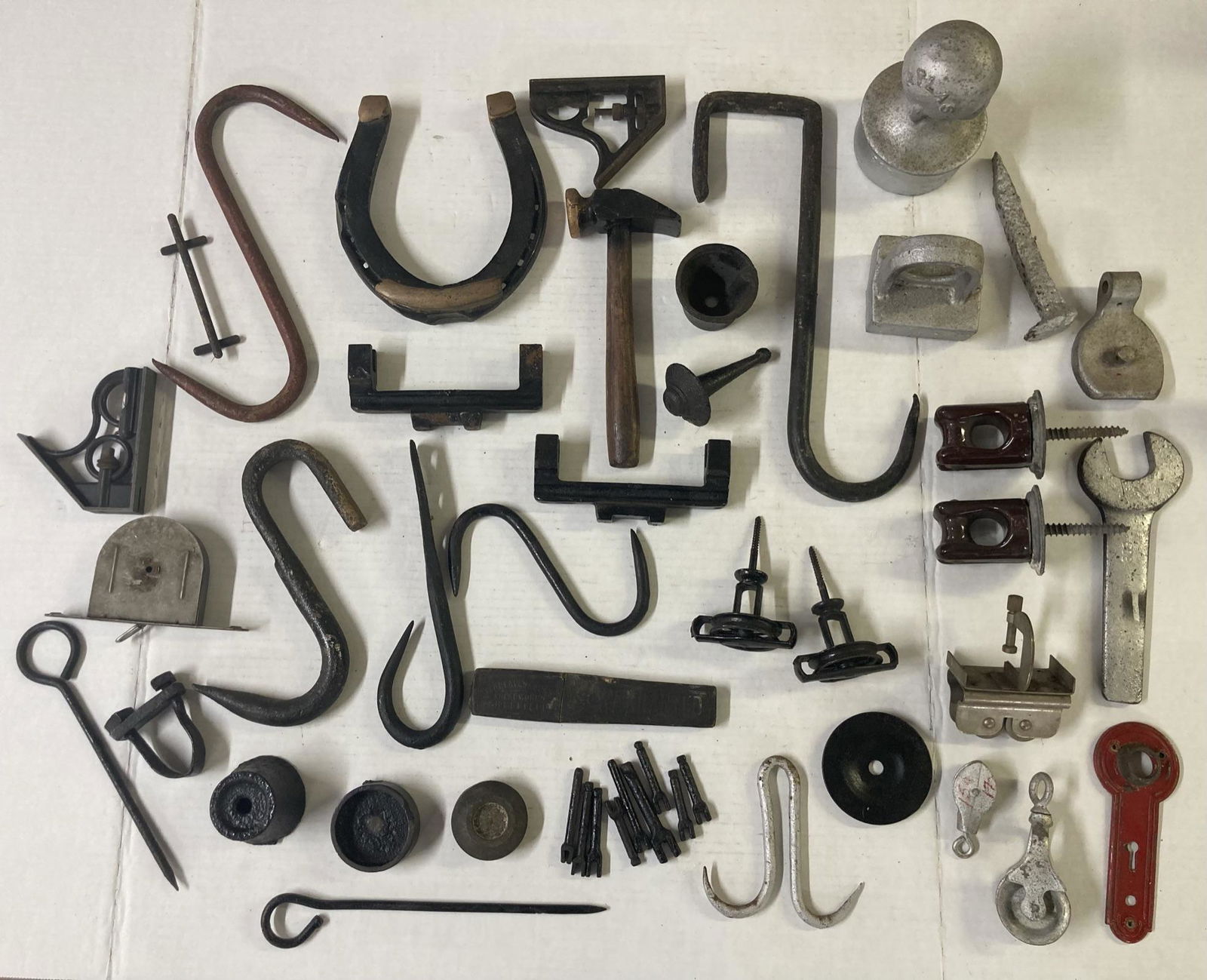 Large Lot of Metal/ Cast Iron Tools, Hardware, and Curious Steampunk Items (1 of 11)