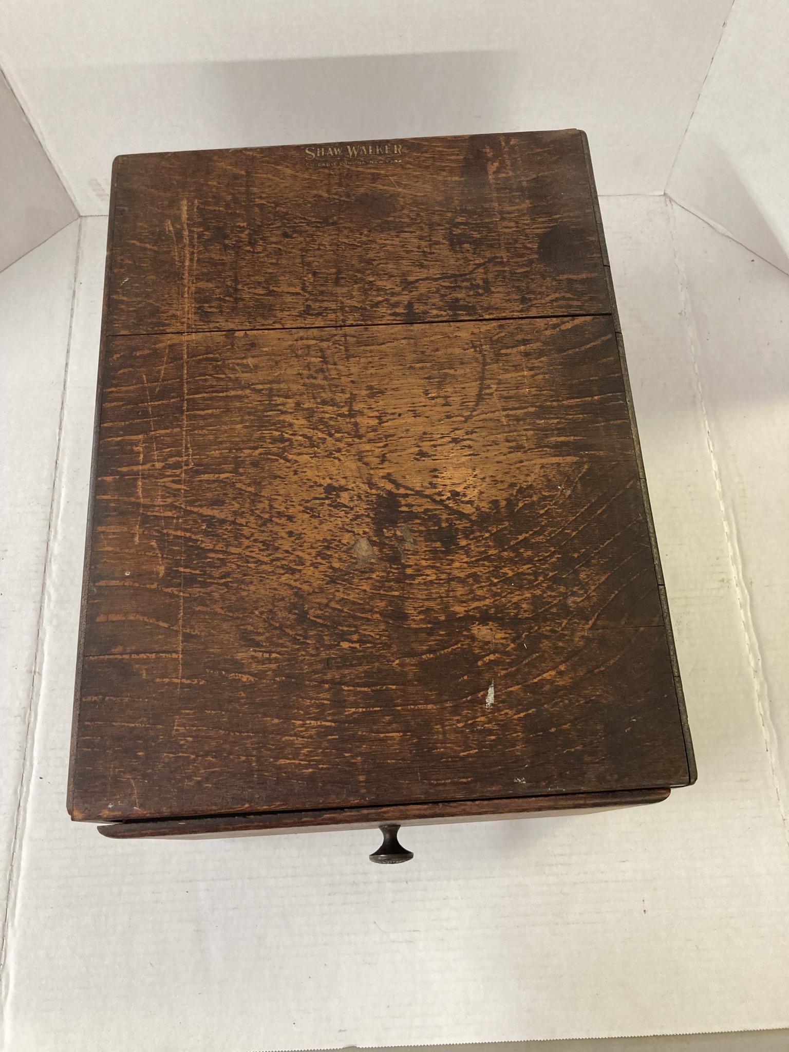 Antique Wooden Strathmore Paper Company. Filing Box: Antique Wooden Strathmore Paper Company. Filing Box. Measures 17x13x9. Shaw Walker.