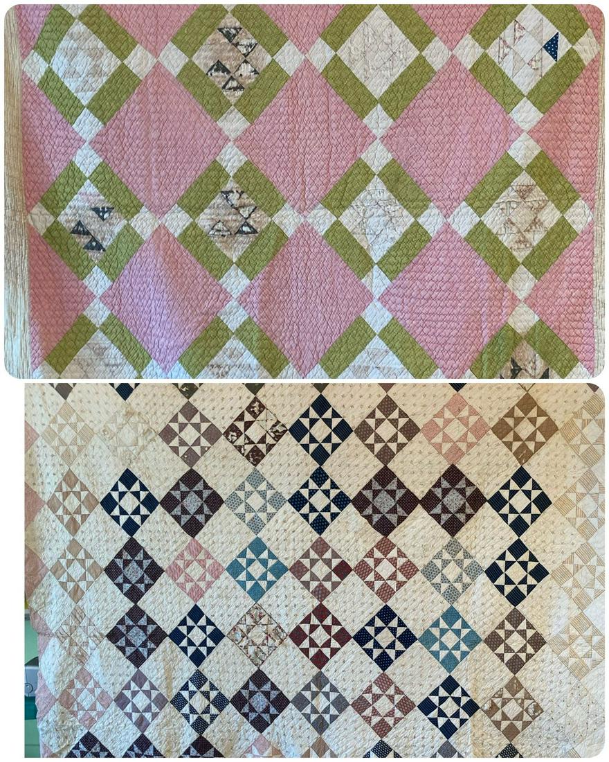 Lot of Two Vintage Handmade Quilts (1 of 17)