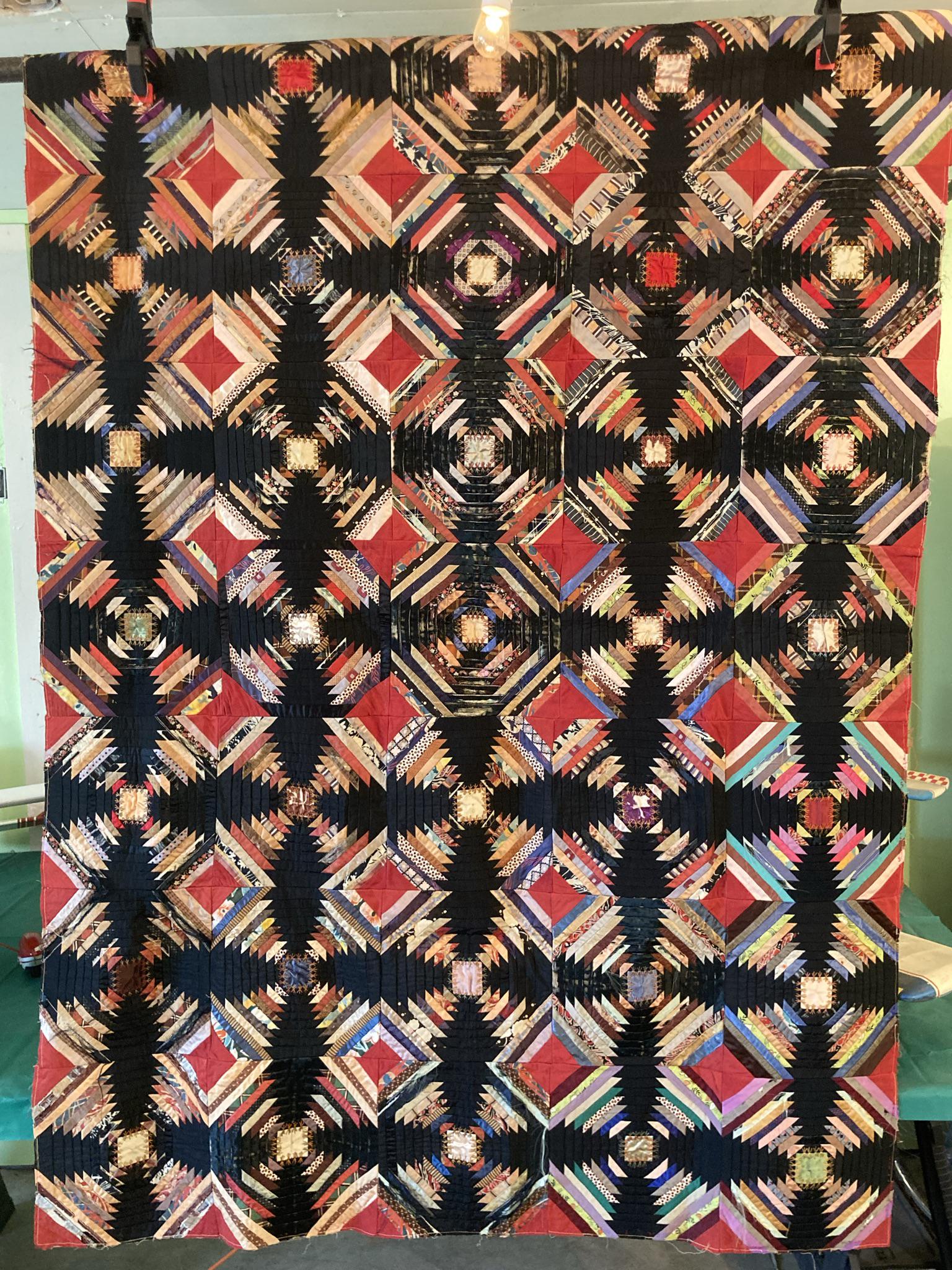 Vintage Unfinished Handmade Quilt or Wall Hanging Piece Measures 51x73 (1 of 10)