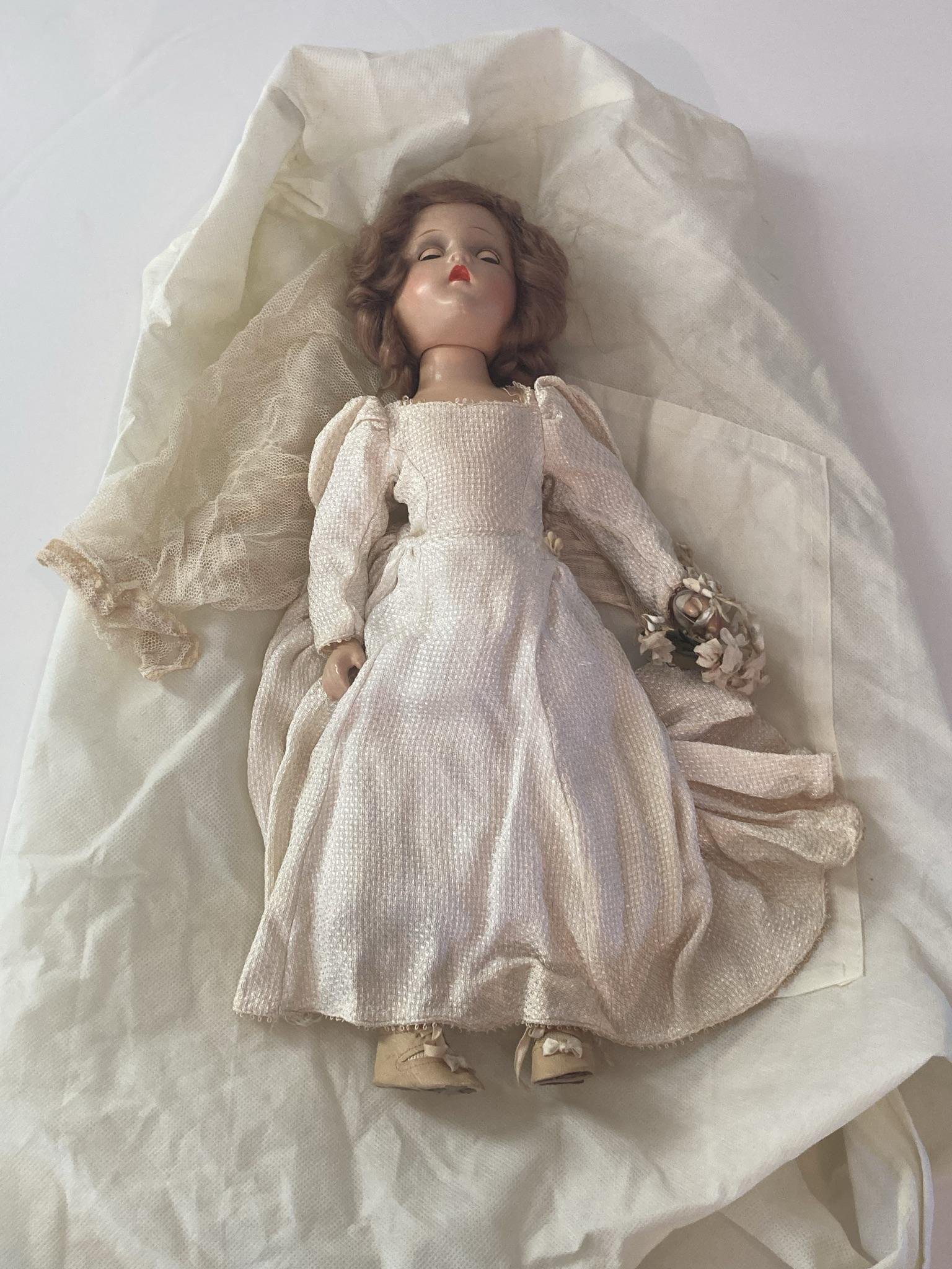 Beautiful Antique Bisque Doll with Princess Elizabeth label on doll clothes: Beautiful Antique Bisque Doll with Princess Elizabeth label on doll clothes