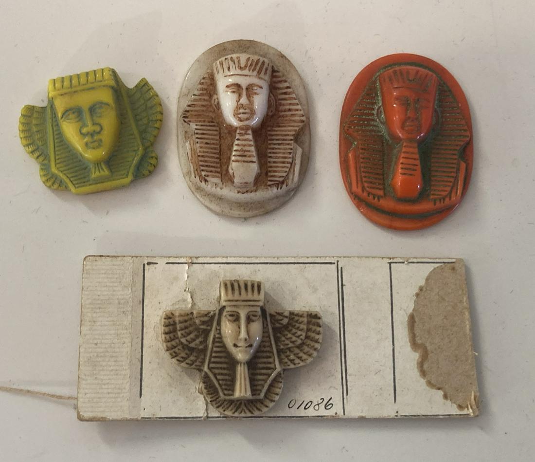 Vintage Lot of Egyptian Jewelry pieces: Vintage Lot of Egyptian Jewelry pieces not sure of the material, could be stone glass or Bakelite