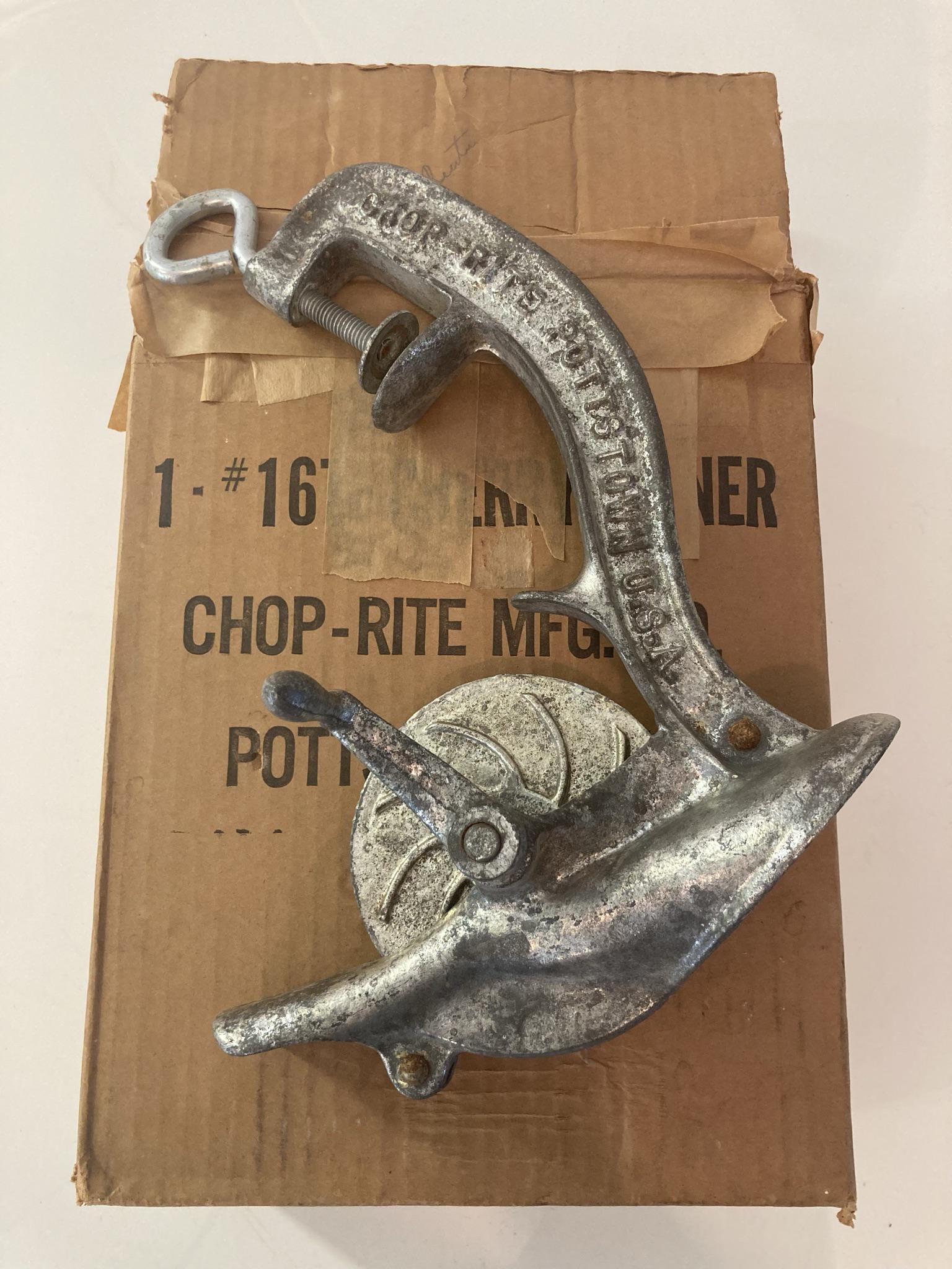 Vintage Industrial Metal Chop-Rite Pottstown, PA Cherry Stoner- In Box (1 of 6)