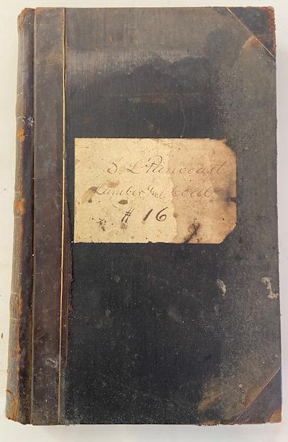 Harrison Mullica Hill Antique S. L. Pancoast Lumber Ledger #16 1912: S. L. Pancoast Lumber Ledger #16 1912
