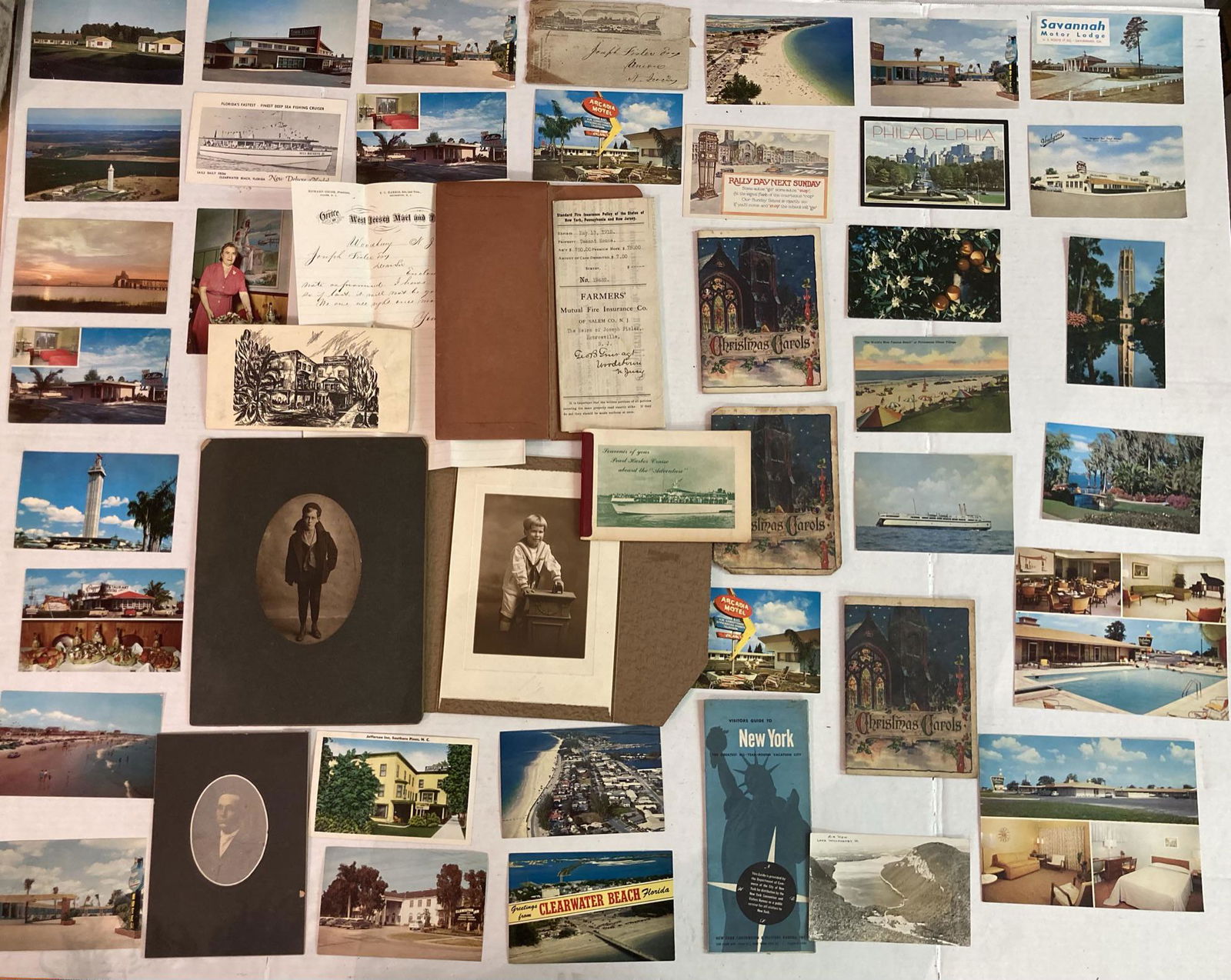 Lot of Vintage Ephemera papers, Postcards, Pictures, and Maps (1 of 5)