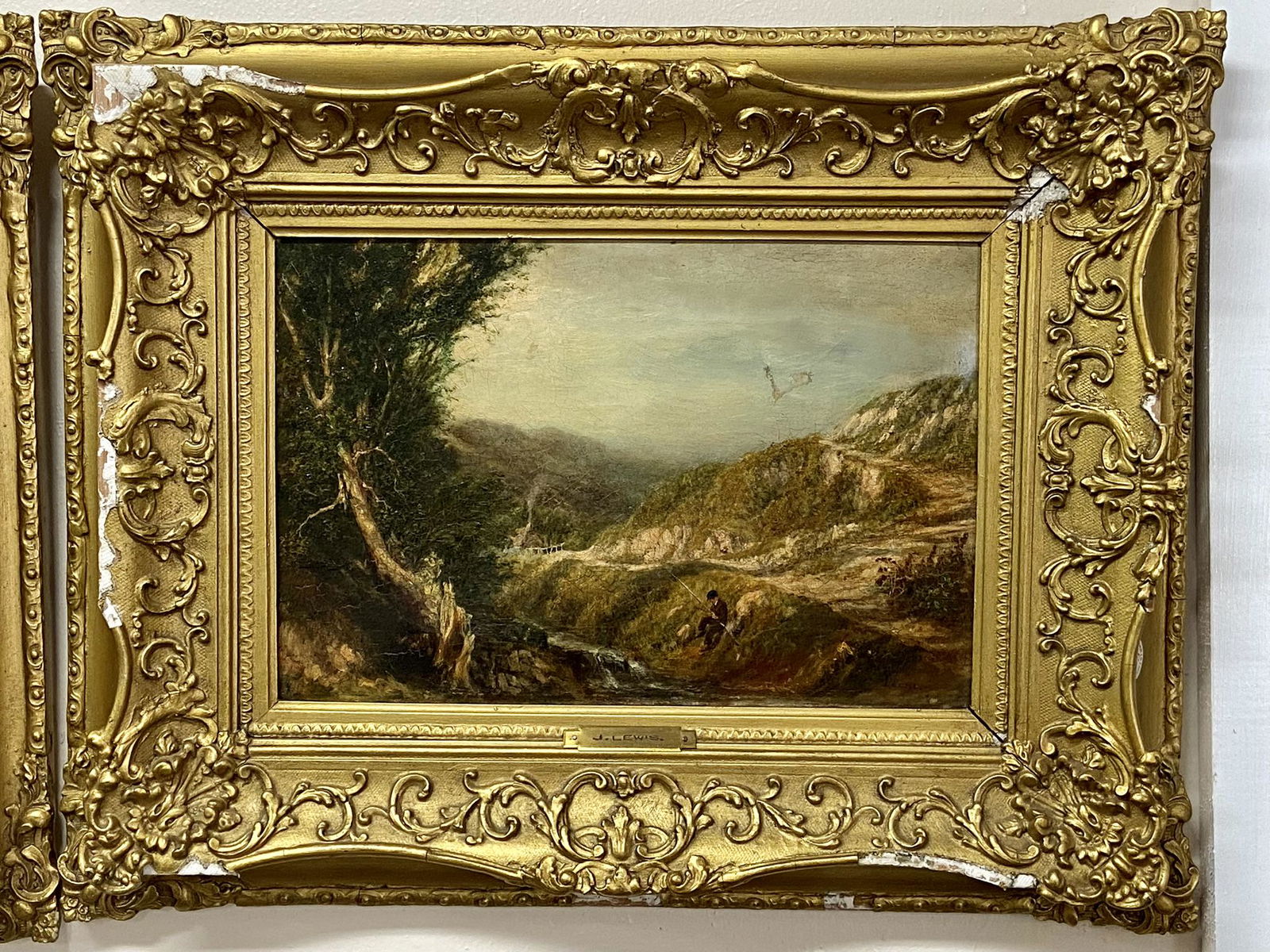 J. Lewis Oil Painting - Fishing (1 of 6)