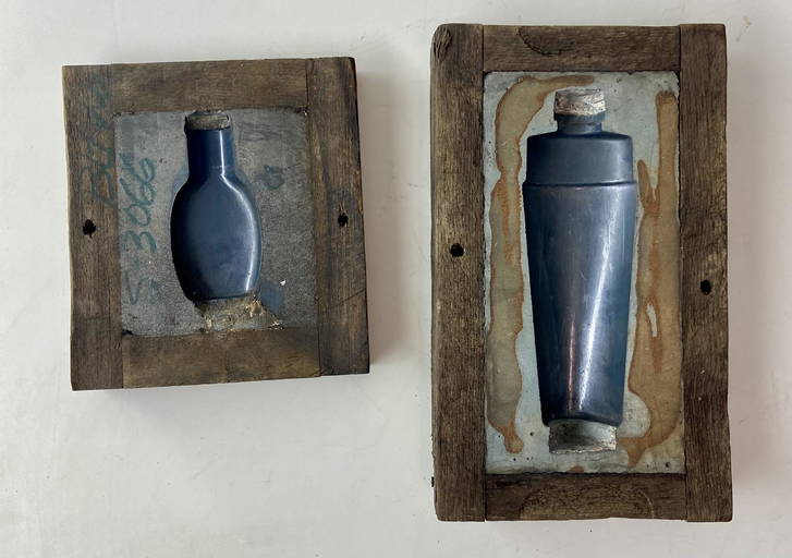 19th Century Vintage Glass Bottle Molds