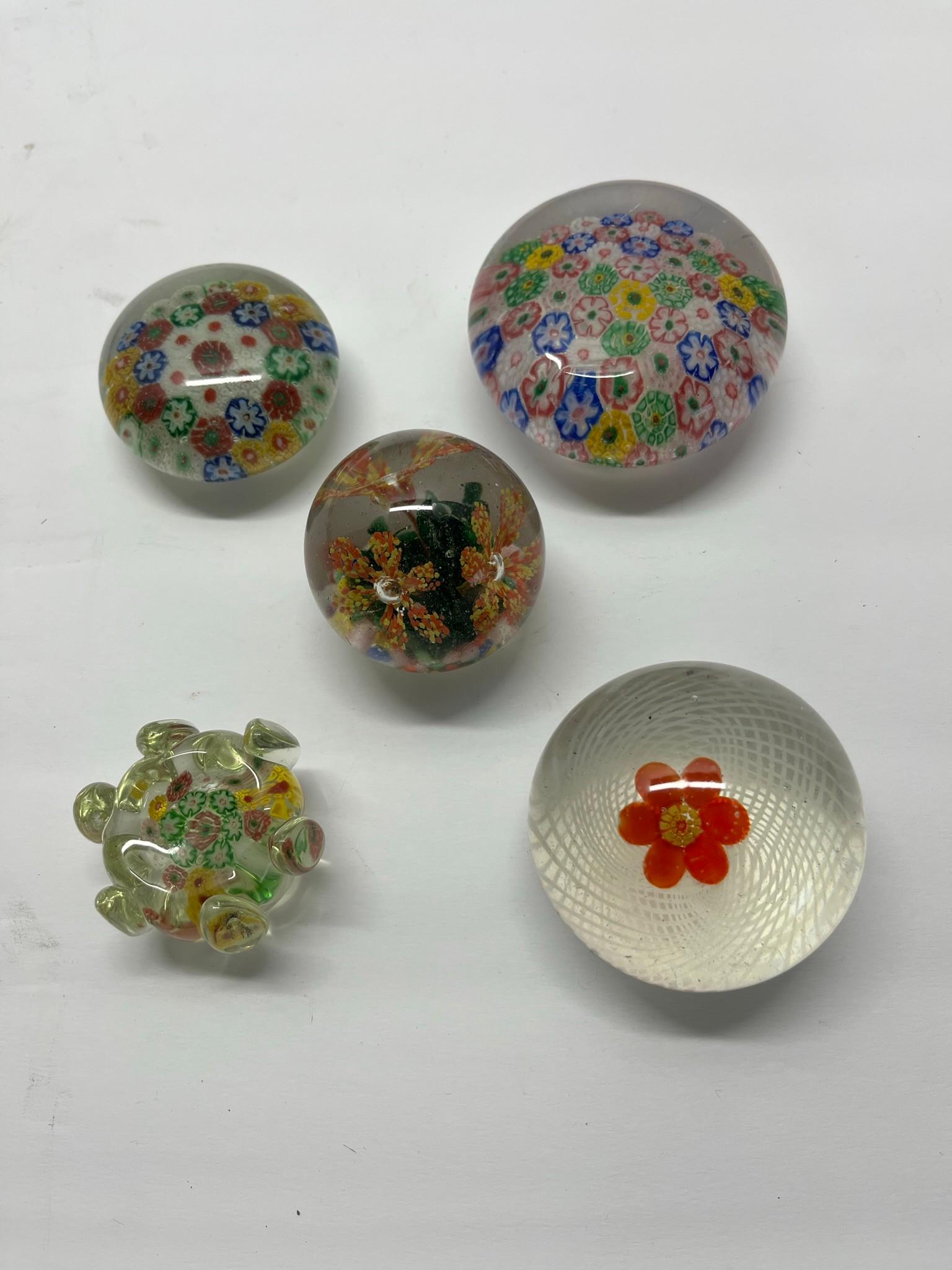 Five Glass Paperweights (1 of 8)