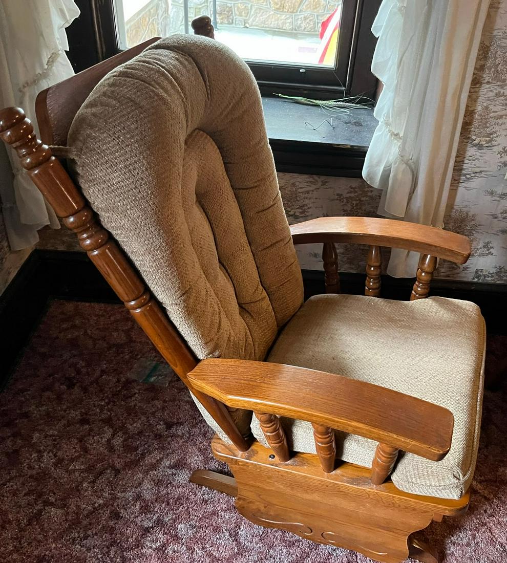 Gliding Rocking Chair with Cushions: Gliding rocking chair with cushions