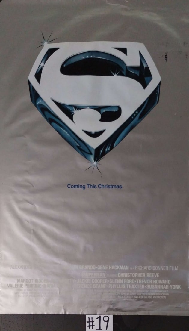 1978 Superman "Coming This Christmas" Movie Poster Size 27x40 MP19 (1 of 1)