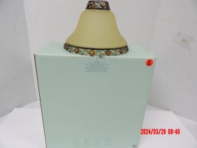 Partylite P7798 Paris Retro Amber Tealight Table Lamp Candle Holder 12"