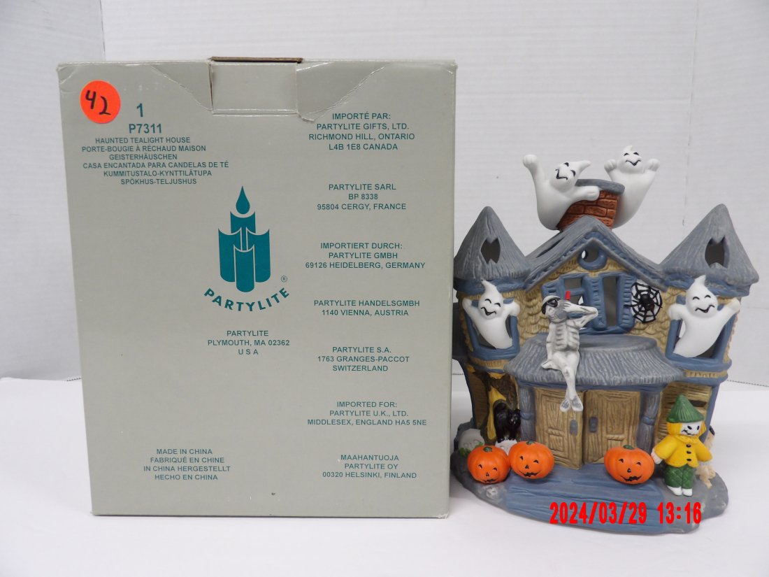 PartyLite P7311 Haunted Tealight House: PartyLite P7311 Haunted Tealight House 0061 - 7.5x7.5x9