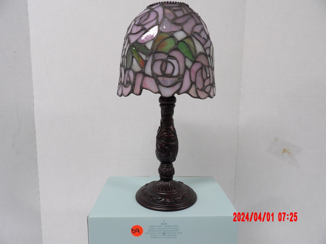 PartyLite P8394 Rosewater Candle Lamp: PartyLite P8394 Rosewater Candle Lamp 0078 - 9.5x7x12