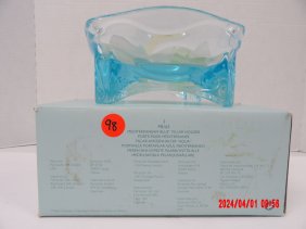 PartyLite P8165 Mediterranean Blue Pillar Holder