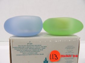 PartyLite P7189 Sea Glass Tealight Holders