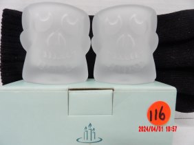 PartyLite P7858 Bones Votive Pair