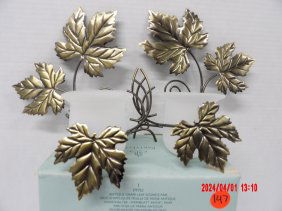 PartyLite P7751 Antique Grape Leaf Sconce Pair