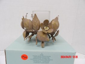PartyLite P7281 Golden Leaves Candle Holder