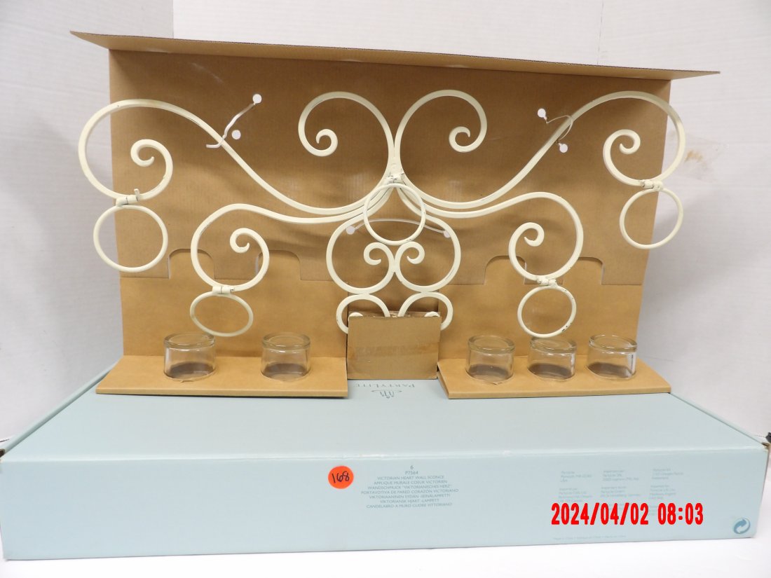 PartyLite P7564 Victorian Heart Wall Sconce: PartyLite P7564 Victorian Heart Wall Sconce 0187 - 13x23.5x4