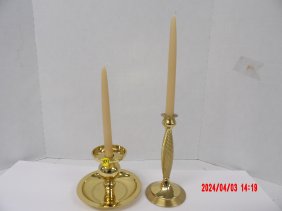 PartyLite P7422 "9 Brass Candle Holder