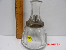 Antique RR Steamship Decanter 7"
