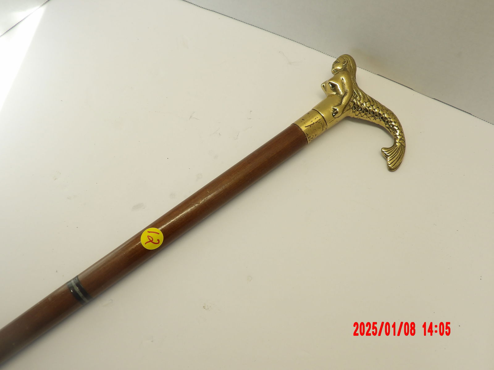 Antique Ocean Mermaid Handle Walking Stick (1 of 2)