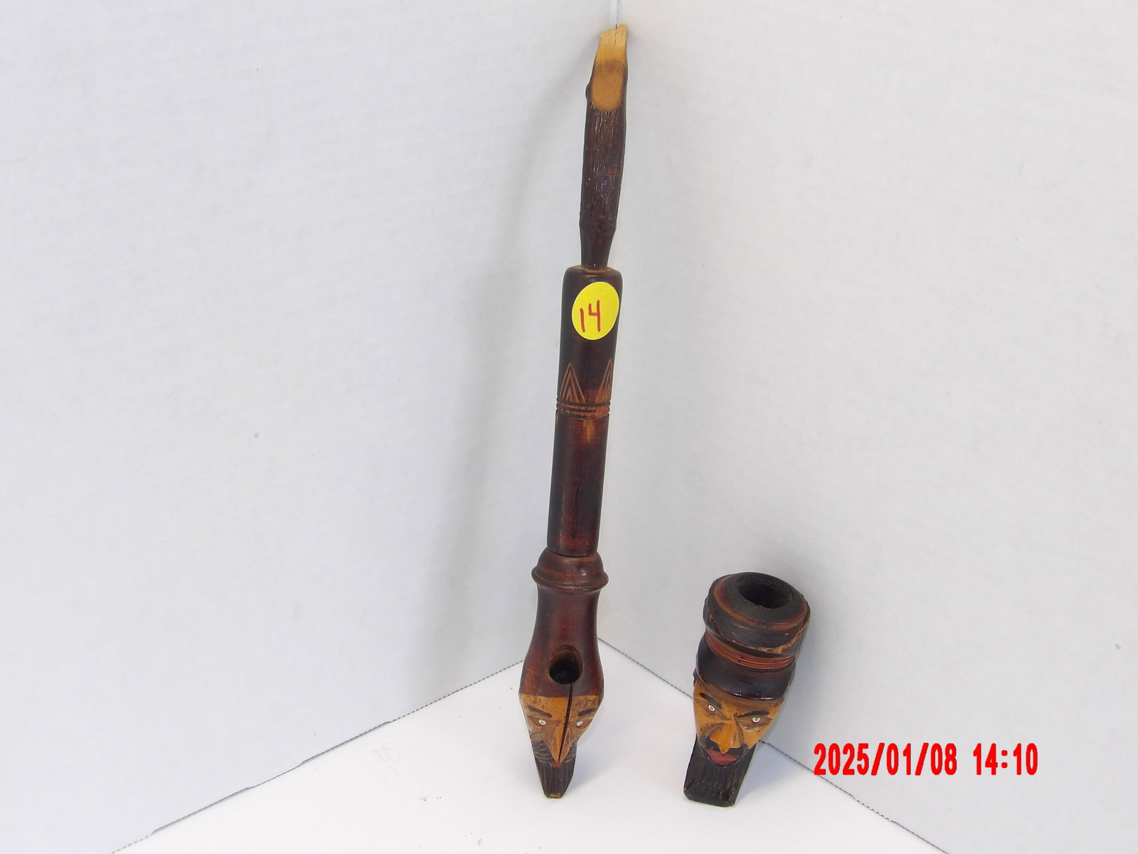 Vintage Anri Hand Carved Wooden Pipe: Made in Italy